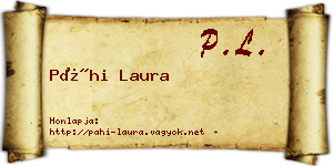 Páhi Laura névjegykártya