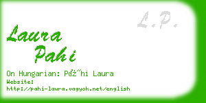 laura pahi business card